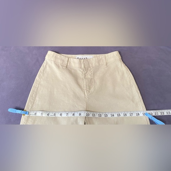 Frank & Eileen Kinsale Performance Cotton Linen Crop Pants Size: 0 Cement - Picture 14 of 16